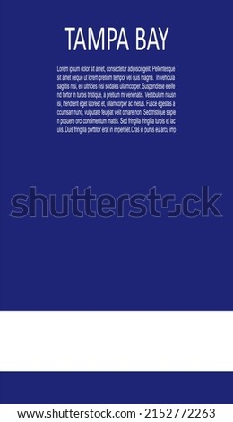 Tampa Bay Lightning ice hockey team uniform colors. Template for presentation or infographics.