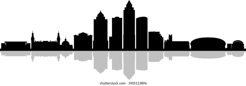 TAMPA Florida SKYLINE City Silhouette
