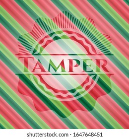 Tamper christmas emblem. Vector Illustration. Detailed.