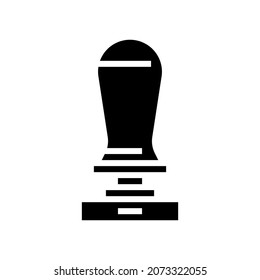 tamper coffee tool glyph icon vector. tamper coffee tool sign. isolated contour symbol black illustration