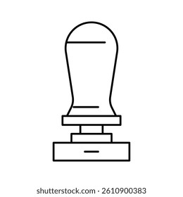 tamper coffee tool line icon vector. tamper coffee tool sign. isolated contour symbol black illustration