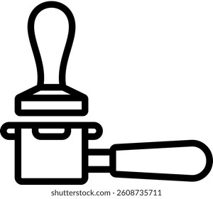 Tamper Icon Outline Vector Illustration