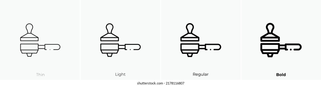 tamper icon. Thin, Light Regular And Bold style design isolated on white background