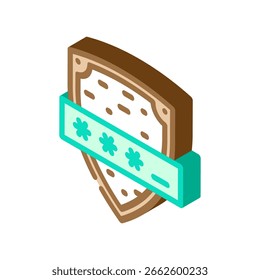 ícone isométrico à prova de adulteração vetor. sinal à prova de adulteração. ilustração de símbolo isolado