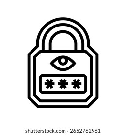 tamper proof line icon vector. tamper proof sign. isolated contour symbol black illustration