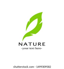 Tamplate Natural Green Leaf Logo