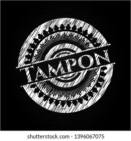Tampon with chalkboard texture. Vector Illustration. Detailed.
