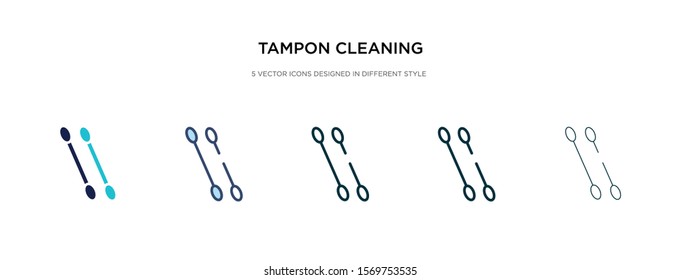 tampon cleaning icon in different style vector illustration. two colored and black tampon cleaning vector icons designed in filled, outline, line and stroke style can be used for web, mobile, ui