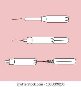 Tampon deployment illustration