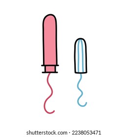 tampon doodle icon, vector illustration