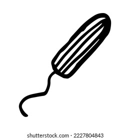 The tampon doodle icon, vector line illustration