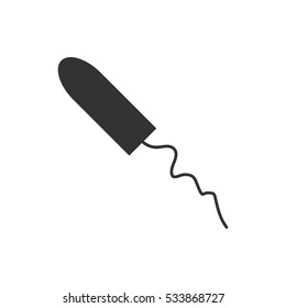 Tampon icon flat. Illustration isolated on white background. Vector grey sign symbol