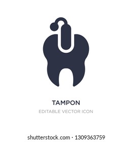 tampon icon on white background. Simple element illustration from Dentist concept. tampon icon symbol design.