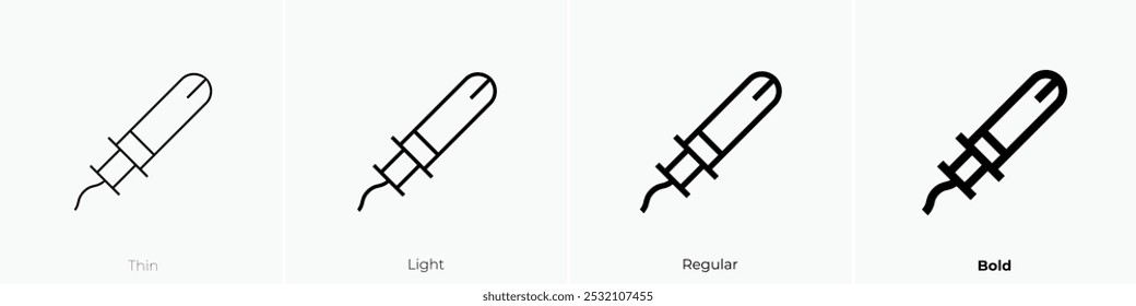 tampon icon. Thin, Light Regular And Bold style design isolated on white background