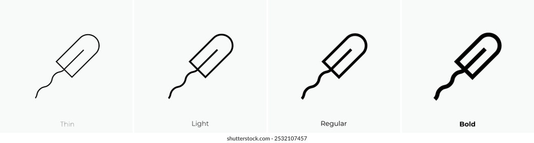 tampon icon. Thin, Light Regular And Bold style design isolated on white background