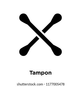 Tampon icon vector isolated on white background, logo concept of Tampon sign on transparent background, filled black symbol