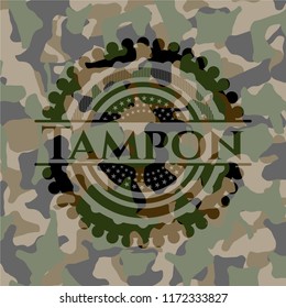 Tampon on camouflage pattern