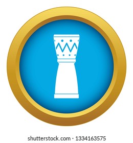 Tamtam icon blue vector isolated on white background for any design