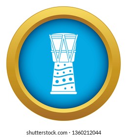 Tamtam icon blue vector isolated on white background for any design