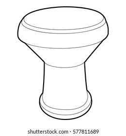 Tamtam icon. Outline illustration of tamtam vector icon for web