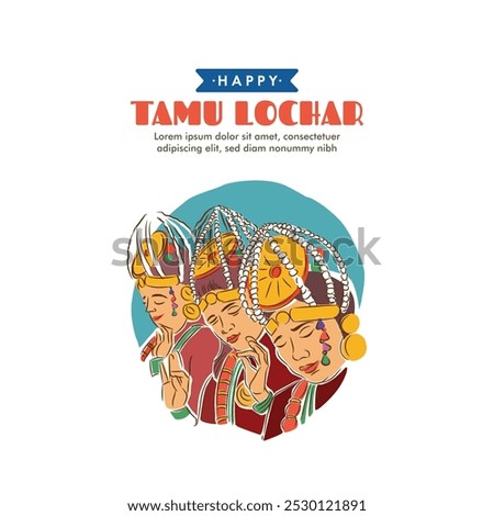 Tamu Lhosar or Tamu Lochar is a new year festival of Gurung people of Sikkim, India. we banner with vector illustration for the festival.