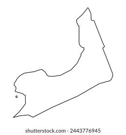 Tamuning municipality map, administrative division of Guam. Vector illustration.