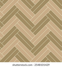 Tan and beige chevron seamless pattern with white lines. For wallpaper, ceramic tiles and textile 