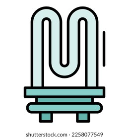 Tan del icono de la caldera. Esbozar el color del icono del vector de caldera aislado en blanco