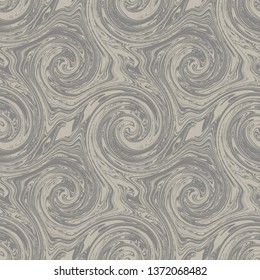 Tan Brown Gray Neutral Spiral Swirl Marbled Seamless Repeat Vector Pattern