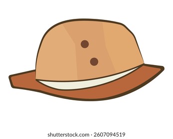 Tan and brown safari-style hat