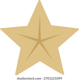 Ilustración de estrella de cinco puntos de bronceado
