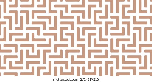 Tan geometrische Labyrinth-Muster Hintergrund mit wiederholten Labyrinth-Fliesen für Design-Projekte