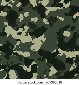 Tan green seamless camo texture vector