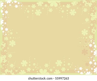  Tan pink flower scatter background - vector