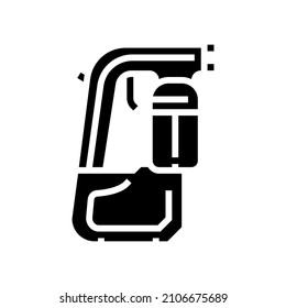 vector de icono de glifo de máquina de pulverización de bronceado. señal de la máquina de pulverización de bronceado. símbolo de contorno aislado ilustración negra