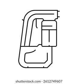 tan spray machine line icon vector. tan spray machine sign. isolated contour symbol black illustration