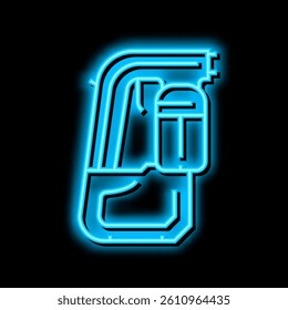 tan spray machine neon light sign vector. tan spray machine illustration
