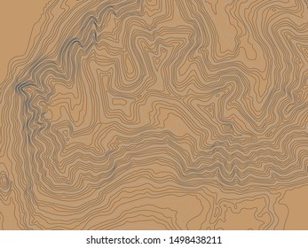 Tan topo (topographic) maps of a mountain.