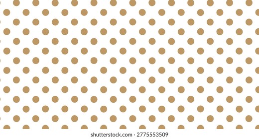 Tan and white polka dot seamless pattern background