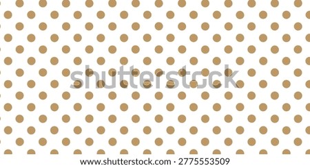 Tan and white polka dot seamless pattern background