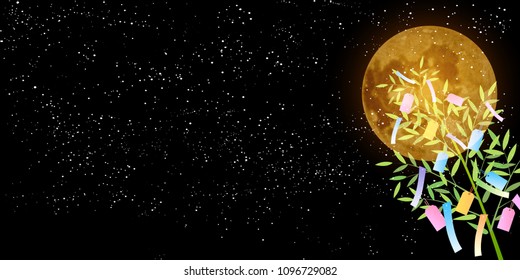 Tanabata bamboo summer background