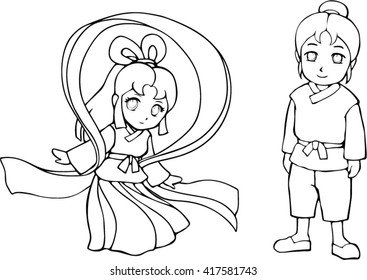 "Tanabata" the day once a year to date, Altair and Vega (the Festival common to Japan, China, Taiwan, Japan, Korea and Viet Nam) Play painted the color