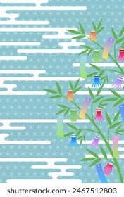 Tanabata Decoración Patrón Japonés De Fondo