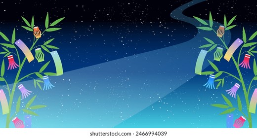 Tanabata Tanabata Decoration Milky Way Background