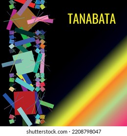 TANABATA. Diseño adecuado para carteles y pancartas de tarjetas de felicitación