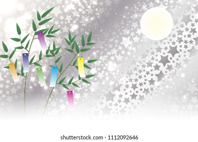 Tanabata Festival, Japanese Traditional Event, Summer Festival, Bamboo Leaf and Starry Sky