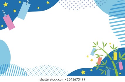 
Tanabata Milky Way background frame material