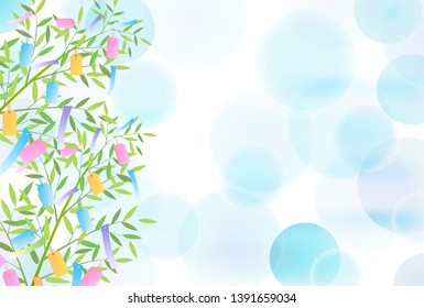Tanabata polka dot summer background