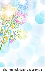Tanabata polka dot summer background