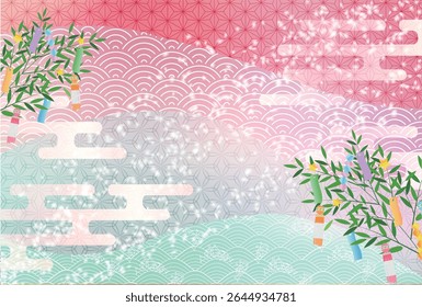 Tanabata Summer Strip of paper Background